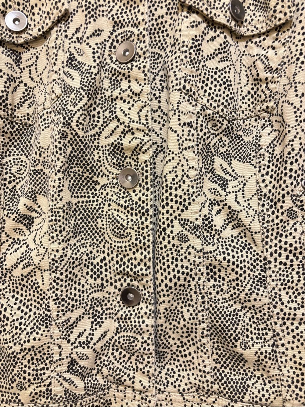 Christopher & Banks Beige and Gray Printed Button-Front Jacket. Size L - Picture 7 of 7